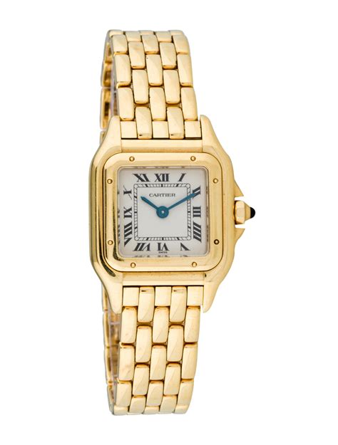 18k cartier watch|cartier 18k gold watch models.